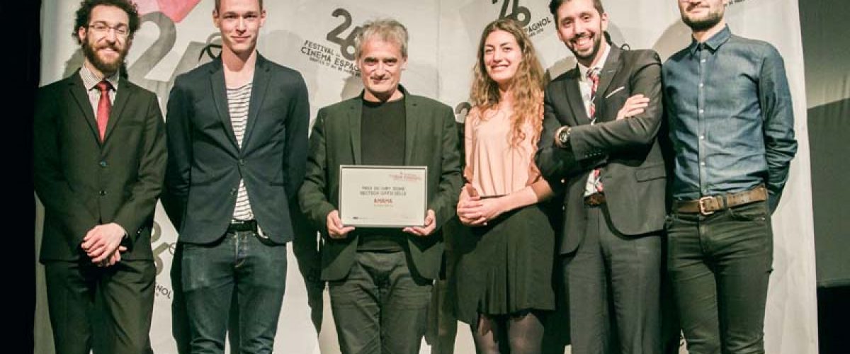 Asier Altuna, réalisateur, "Amama" aux côtés des membres du Jury jeune 2016
